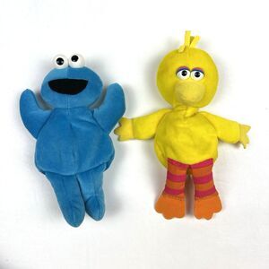 APPLAUSE Sesame Street Bean Bag Plush Big Bird Cookie Monster Lot VTG 90s 1997